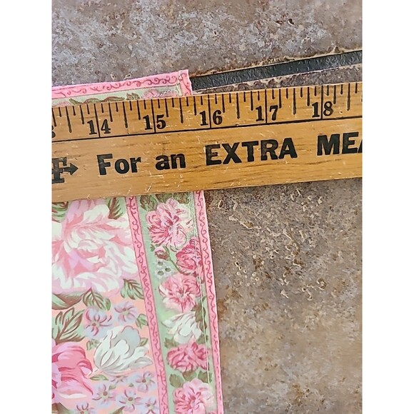 April Charming 100% Cotton Napkin Set of 9 Pink Green 15" - Picture 7 of 9